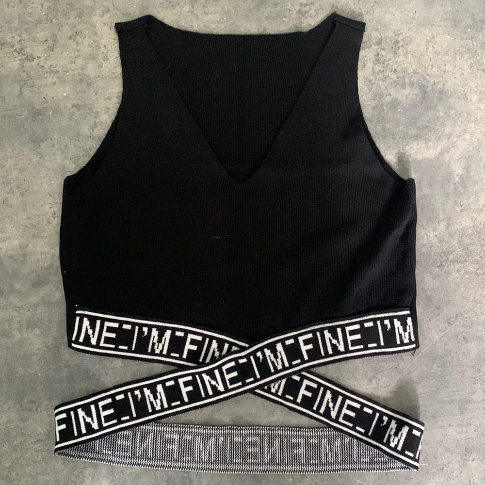 Black crop top